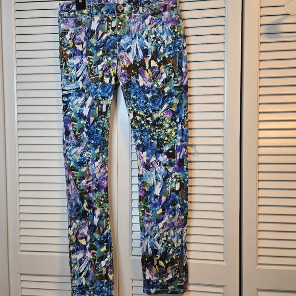 PSNY Jeans Tie Dye Skinny Jeans Size 14R NWOT! RETRO. Y2K. HIPPIE  PARTY - Picture 2 of 7